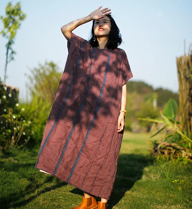 Women Dresses Casual Summer Linen Women Dresses SJ97215