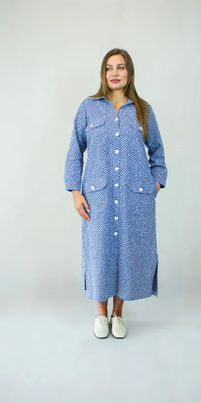 Linen shirt dress