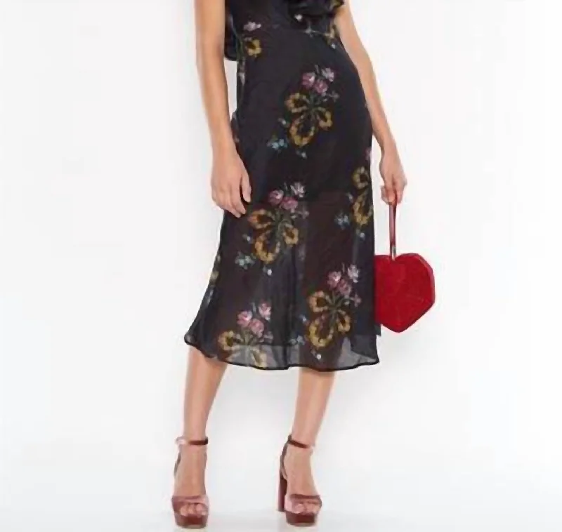 Lullaby Midi Dress In Dobby Print