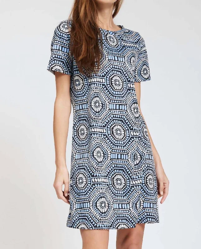 Morgan Jacquard Dress In Hydro