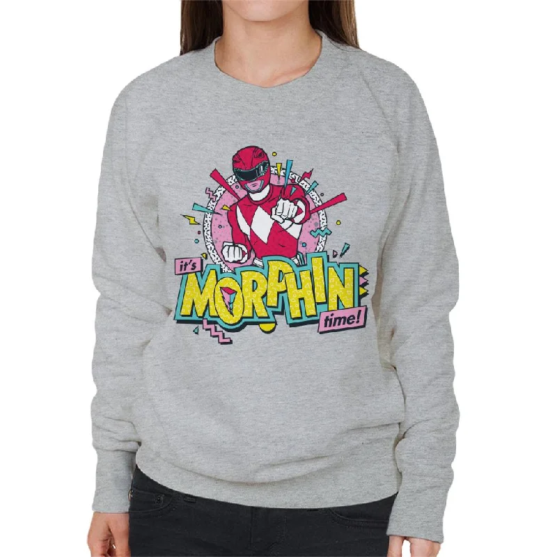 Power Rangers Its Morphin Time Retro Women's Sweatshirt