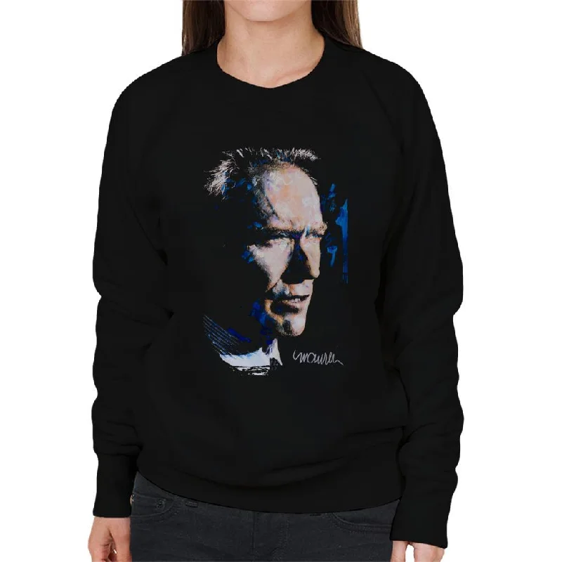 Sidney Maurer Original Portrait Of Clint Eastwood Women's Sweatshirt