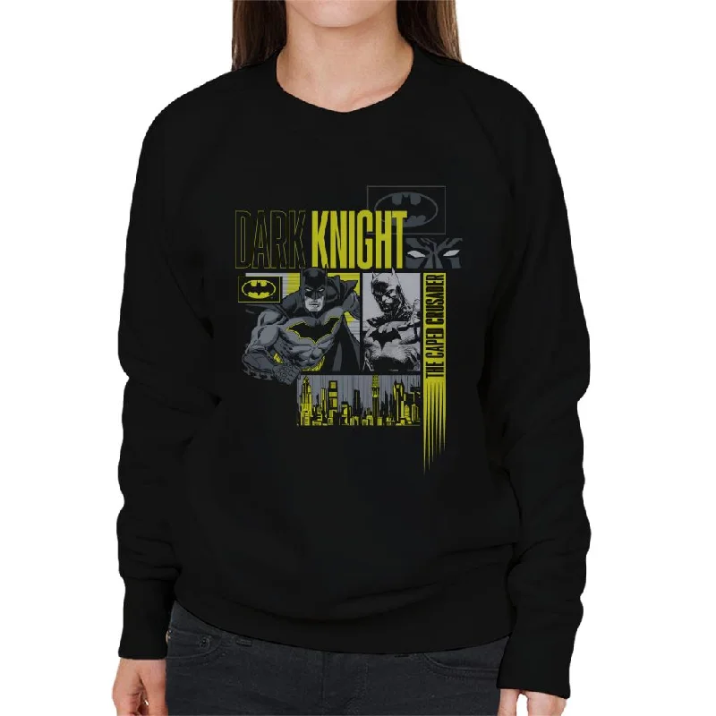 Batman Dark Knight Caped Crusader Montage Women's Sweatshirt