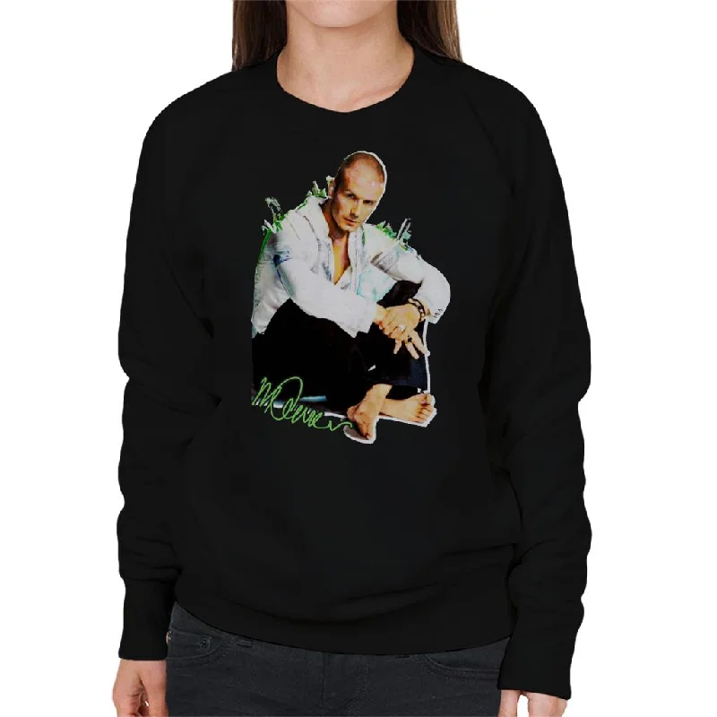 Sidney Maurer Original Portrait Of David Beckham Shaved Head Women's Sweatshirt