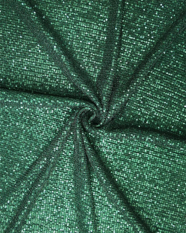 Green Polyester Net Sequin Fabric