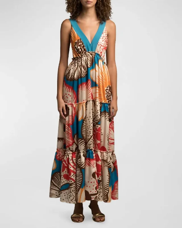 Descanso Beach Gown In Descanso Floral