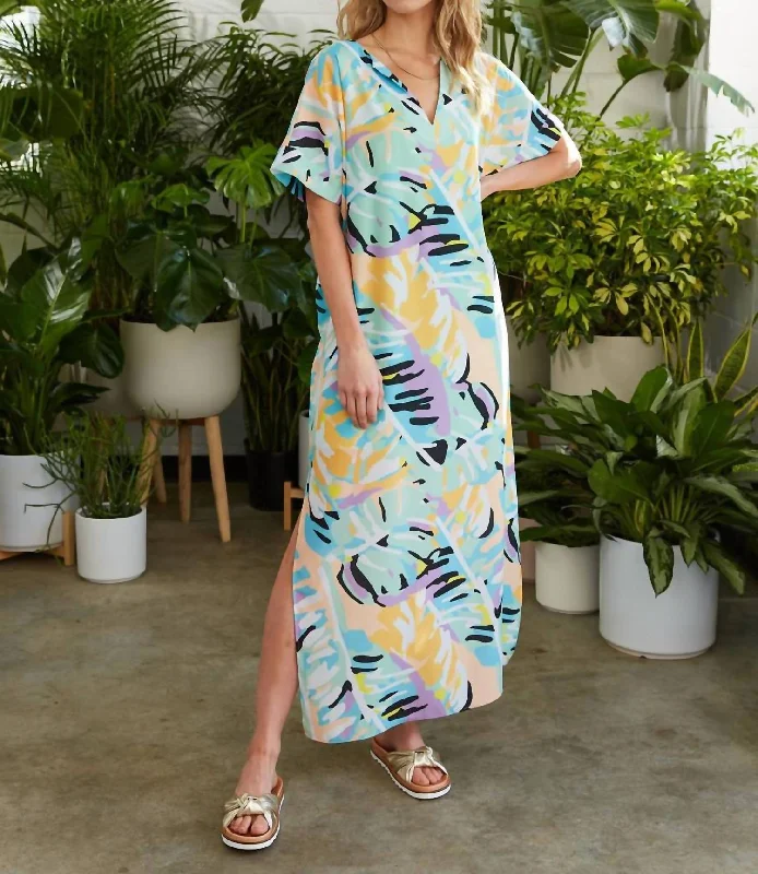 Shep Caftan Dress In Paradise Palm