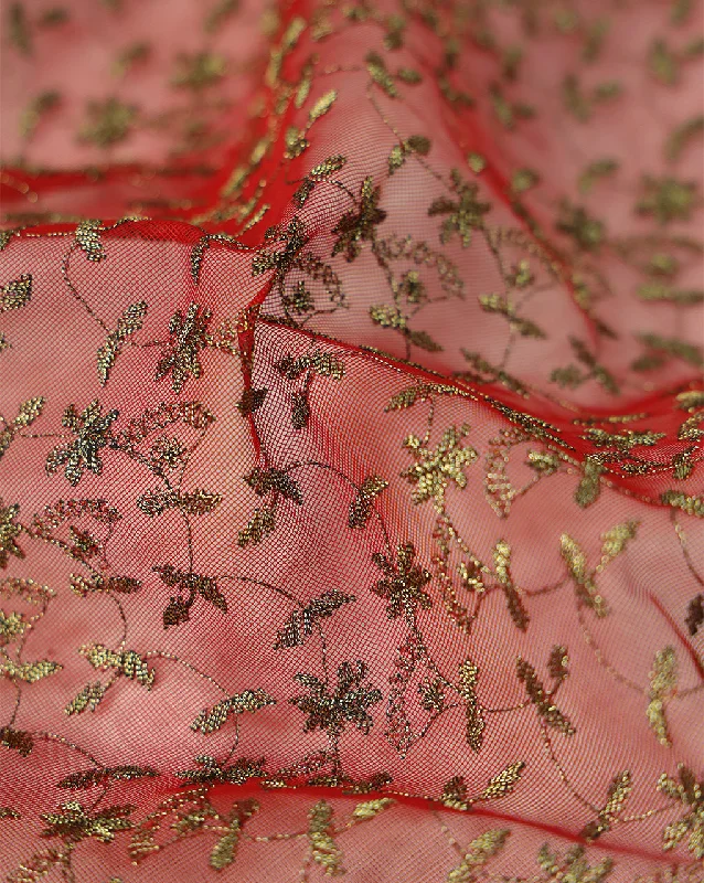 POLYESTER NET EMBROIDERY FABRIC