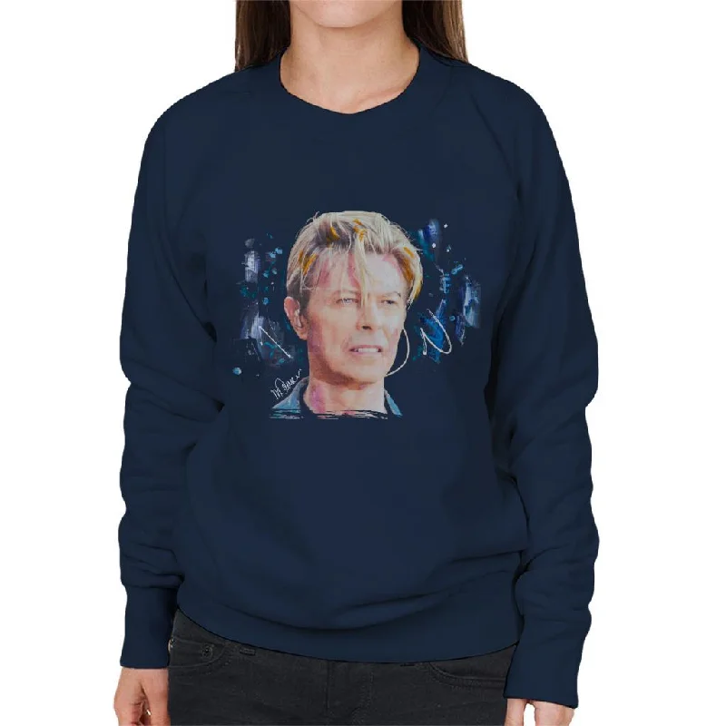 Sidney Maurer Original Portrait Of David Bowie Live Women's Sweatshirt