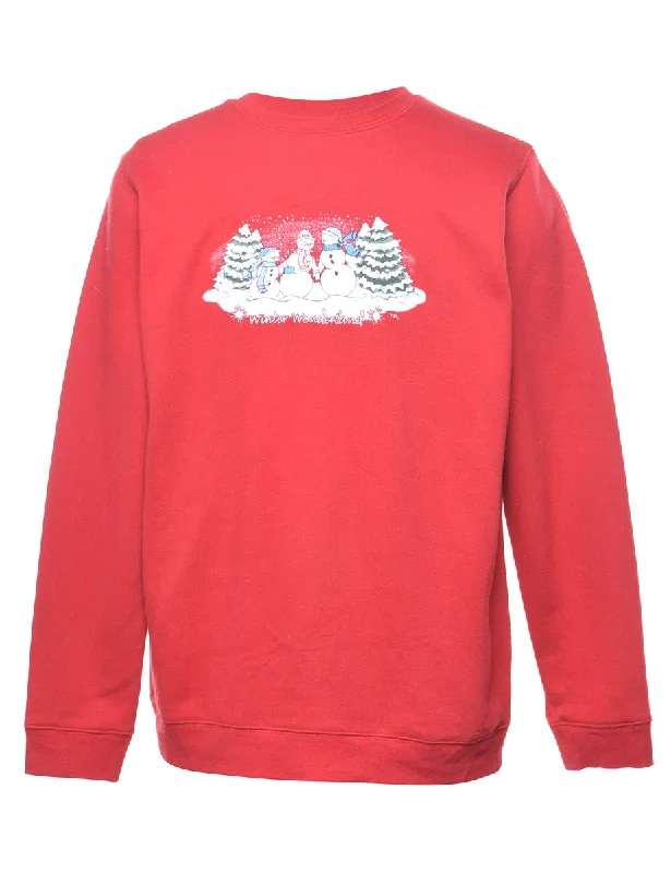 Snowman Christmas Sweatshirt - S