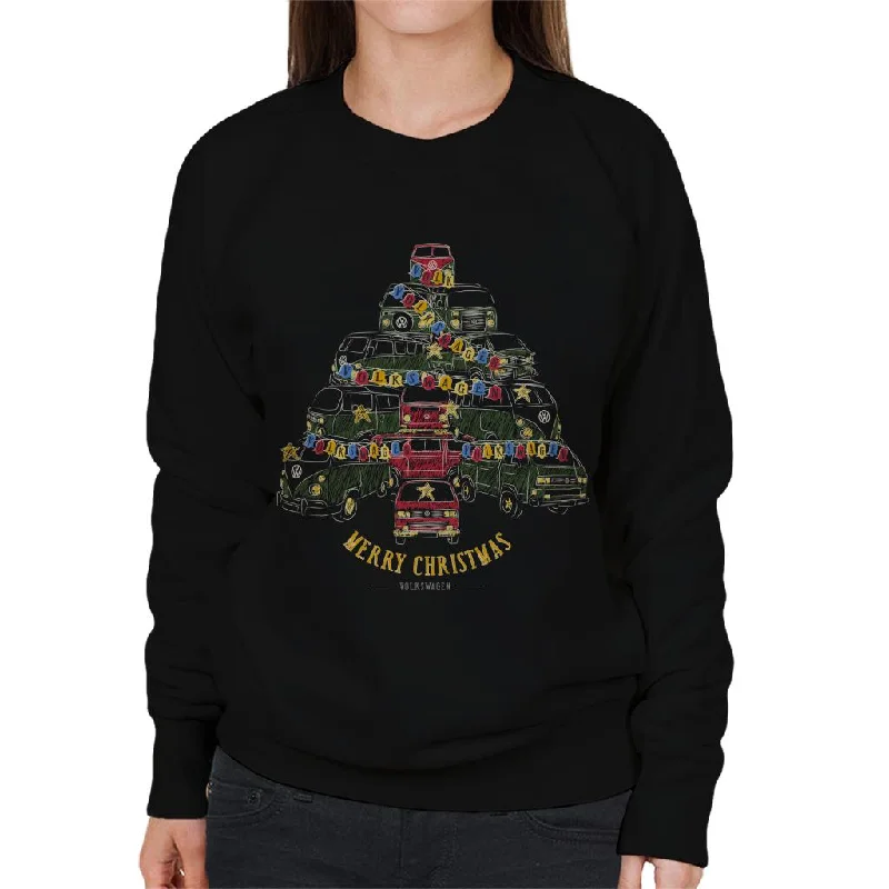 Volkswagen Christmas Tree Campers Women's Sweatshirt