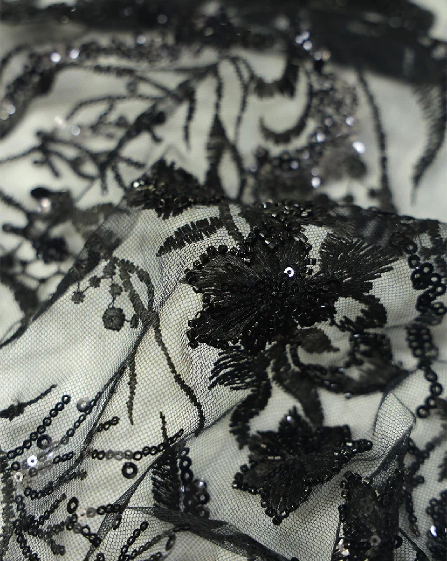 POLYESTER NET EMBROIDERY FABRIC