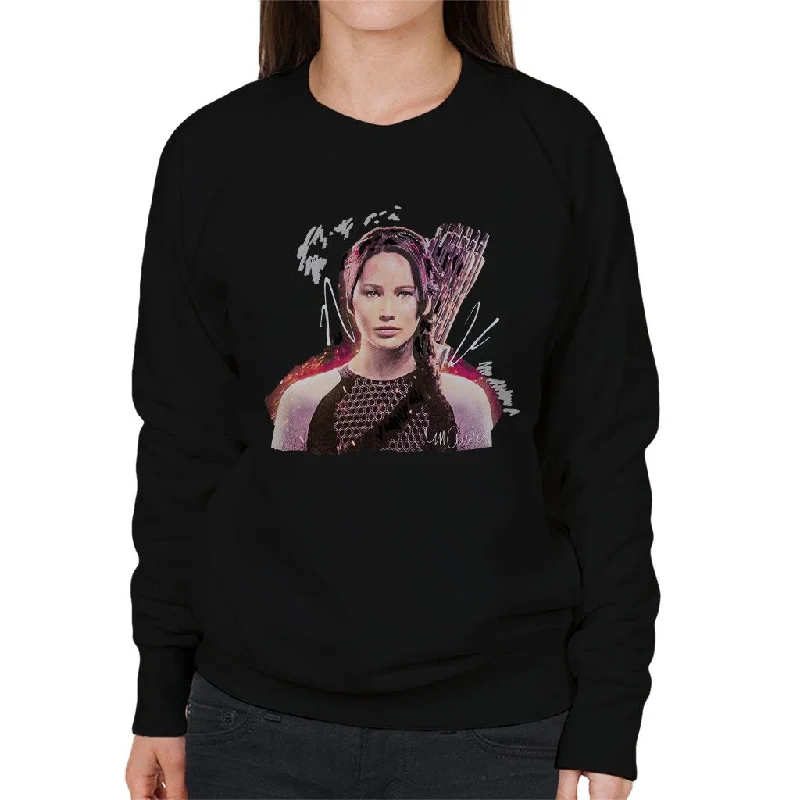 Sidney Maurer Original Portrait Of Jennifer Lawrence Hunger Games Women's Sweatshirt