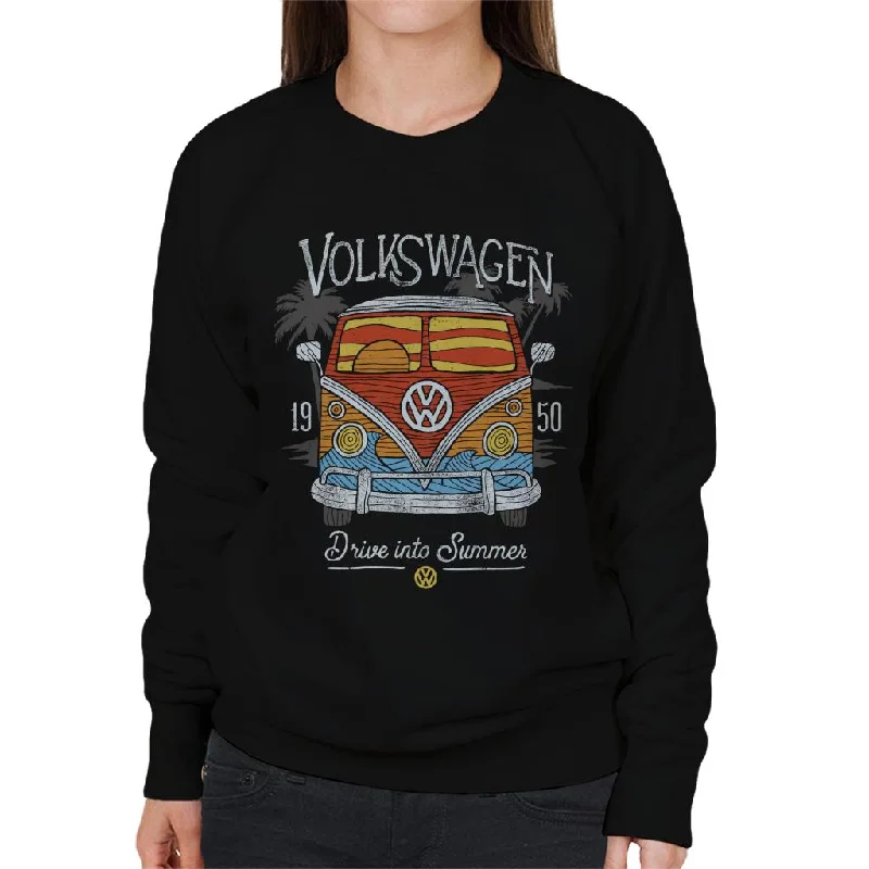 Volkswagen Drive Into Summer T1 Camper Women's Sweatshirt