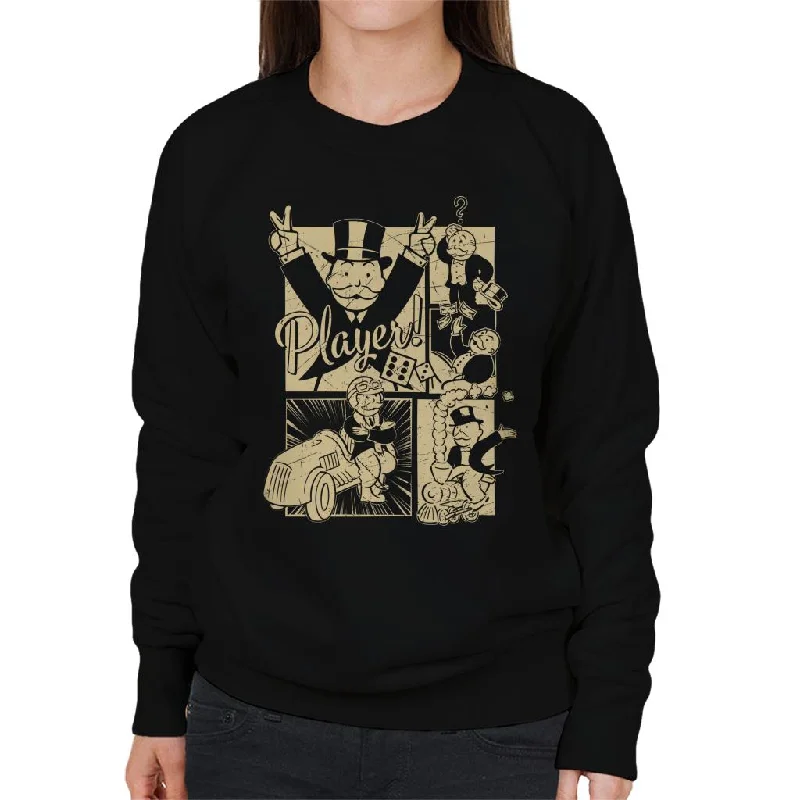 Monopoly Man Player Montage Women's Sweatshirt