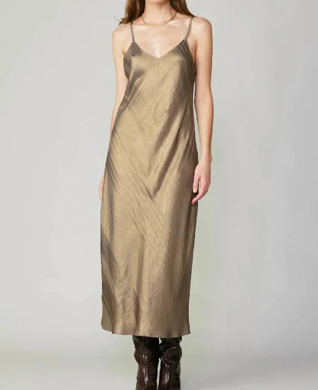 Noelle Cami Dress In Gold