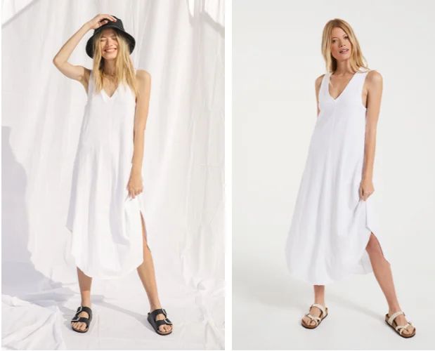 Z SUPPLY REVERIE MIDI DRESS IN WHITE