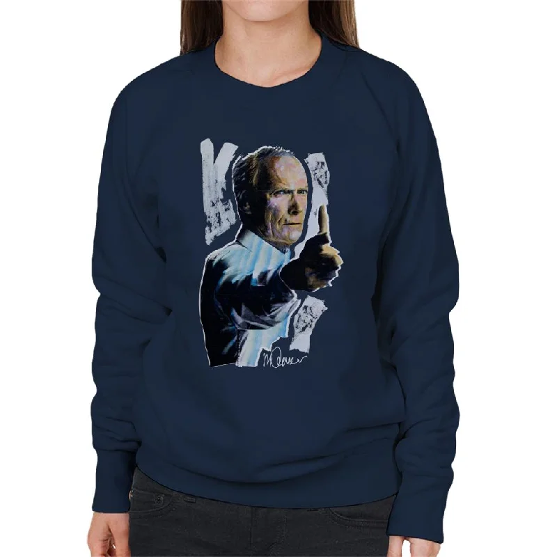 Sidney Maurer Original Portrait Of Clint Eastwood Gran Torino Women's Sweatshirt