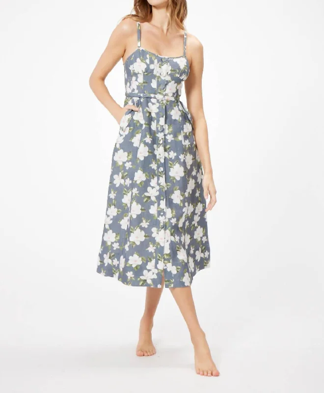 Havie Sweetheart Dress In Navy Floral