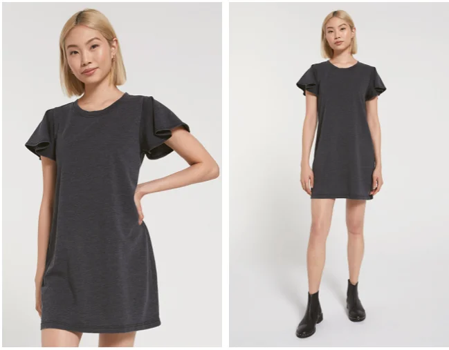 Z SUPPLY FARREN TEE DRESS IN BLACK