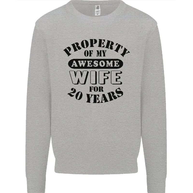 20th Wedding Anniversary 20 Year Funny Wife Mens Sweatshirt Jumper