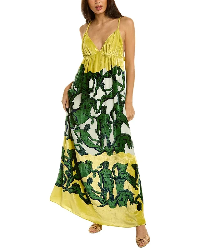 Ferragamo Silk-Blend Maxi Dress