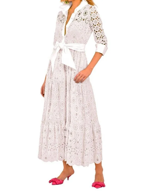 Little Bo Peep Maxi Dress In White