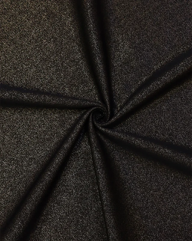 BLACK & GOLDEN POLYESTER LUREX LYCRA FABRIC