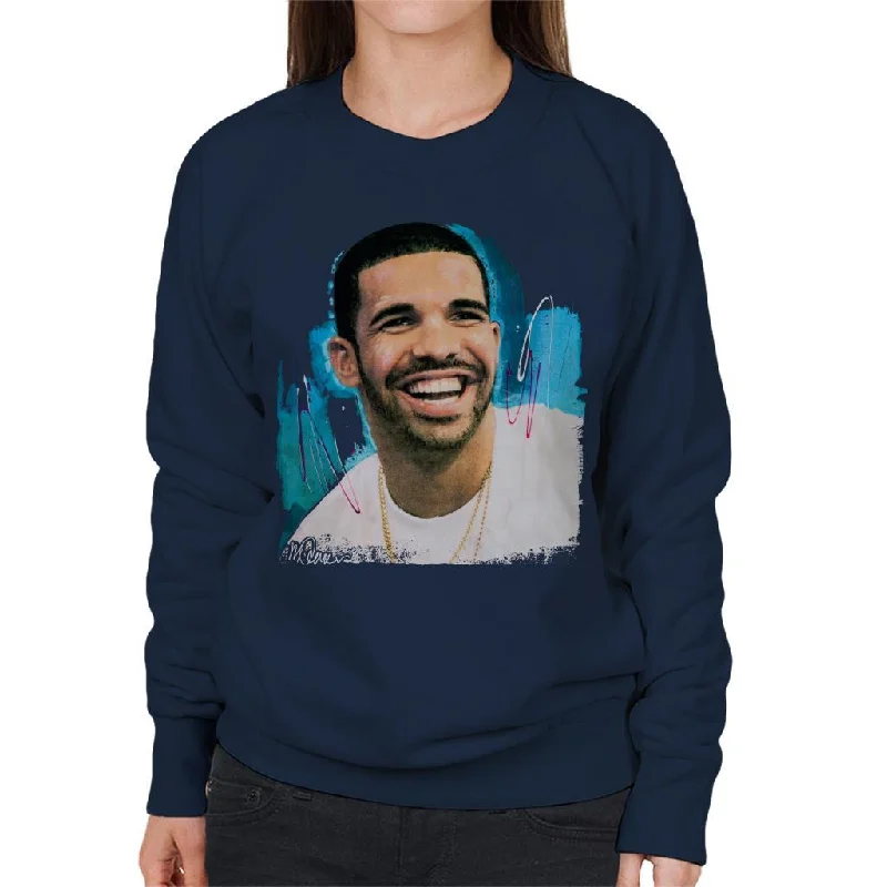 Sidney Maurer Original Portrait Of Drake Smiling Women's Sweatshirt