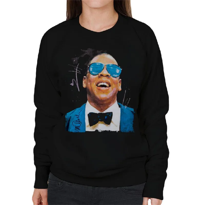 Sidney Maurer Original Portrait Of Jay Z Blue Tux Women's Sweatshirt