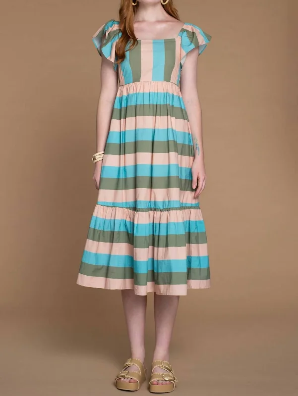 Brooke Dress In Julep Stripe