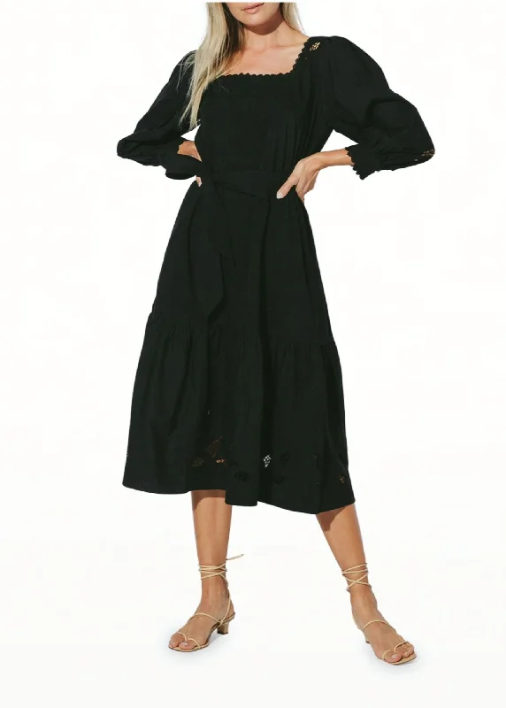 Harlow Midi Dress In Black