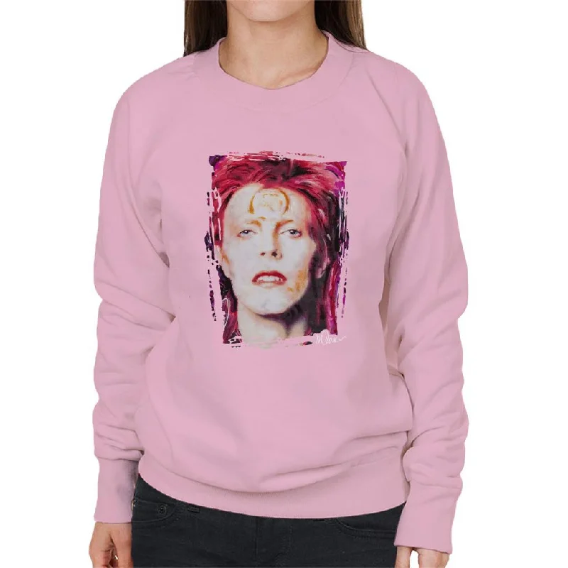 Sidney Maurer Original Portrait Of David Bowie Red Hair Women's Sweatshirt