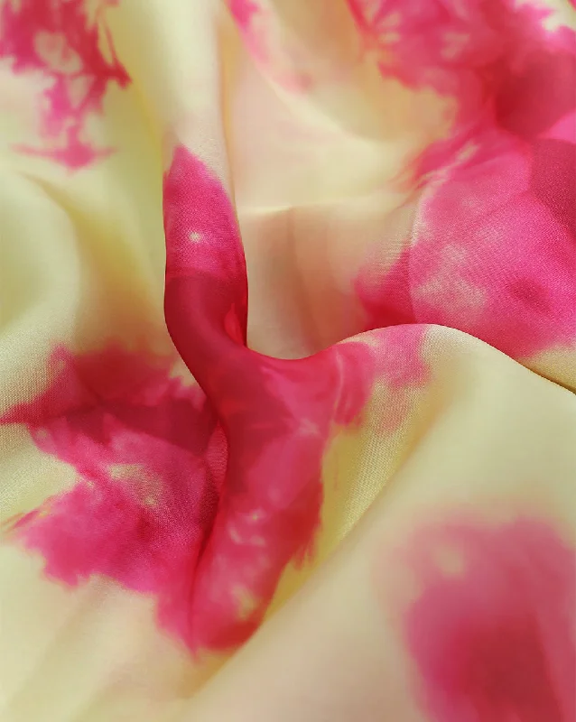 TIE & DYE PATTERN SATIN GEORGETTE FABRIC