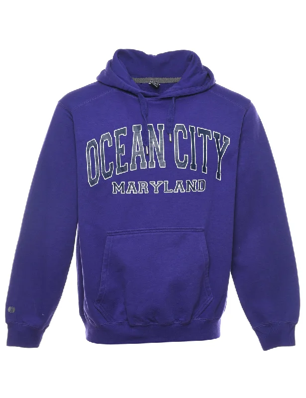 Purple Ocean City Marryland Hoodie - XL