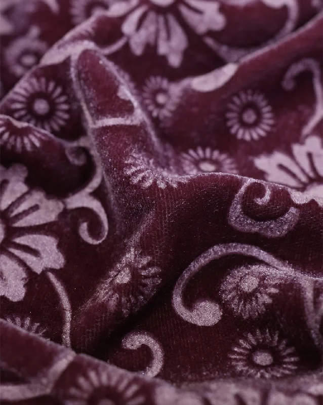 EMBOSSED POLYESTER MICRO VELVET FABRIC (WIDTH 44 INCHES)