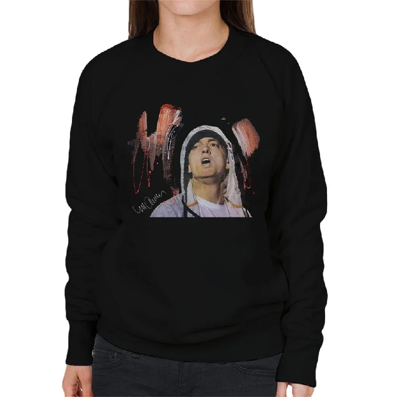 Sidney Maurer Original Portrait Of Eminem Women's Sweatshirt