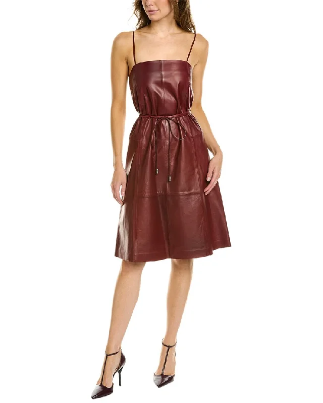 Salvatore Ferragamo womens Ferragamo Leather Tank Dress, 36