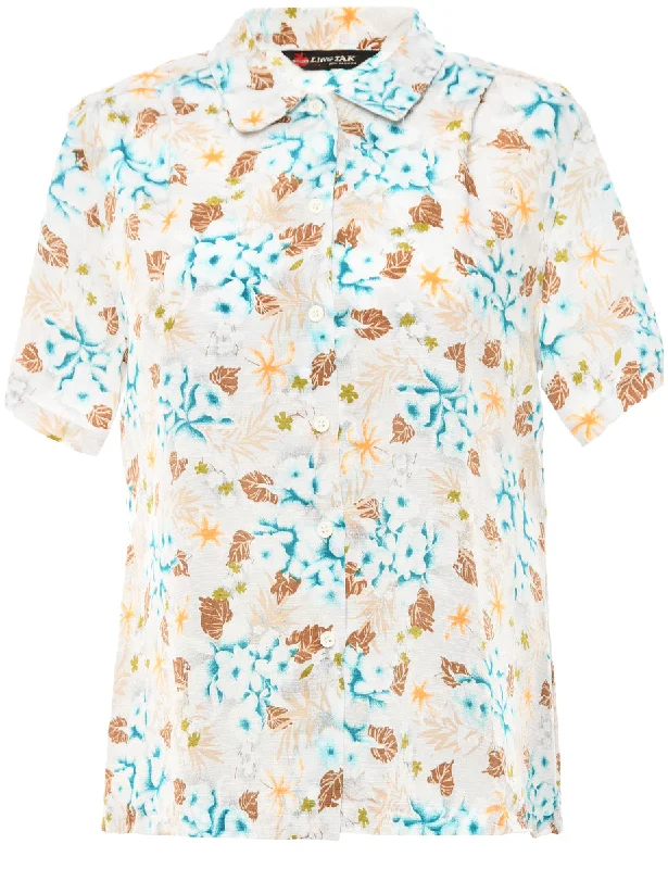 Floral Print Multi-Colour Blouse - M