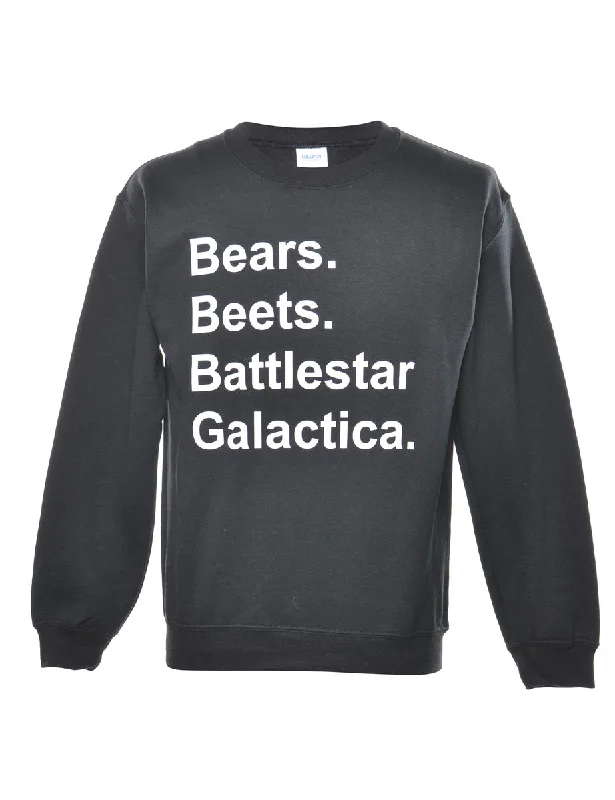 Black Bears Printed Sweatshirt - S