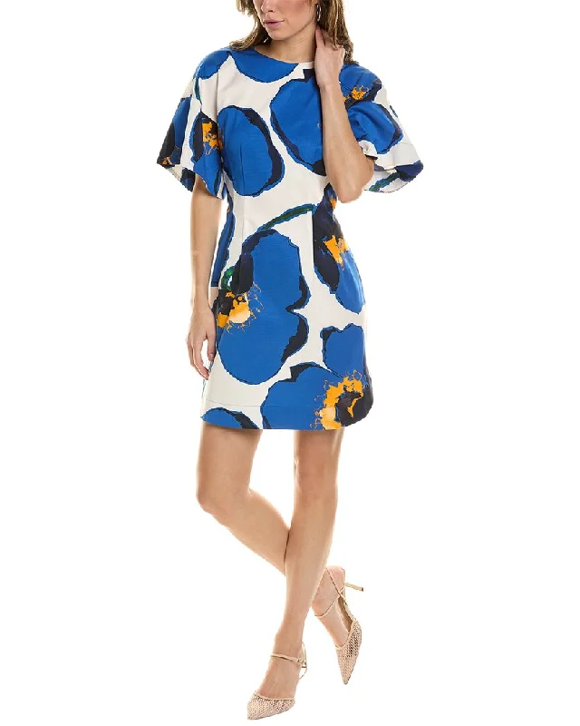 Carolina Herrera Kimono Sleeve Mini Dress