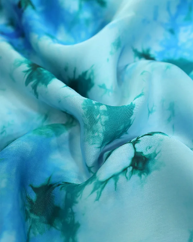 TIE & DYE PATTERN SATIN GEORGETTE FABRIC