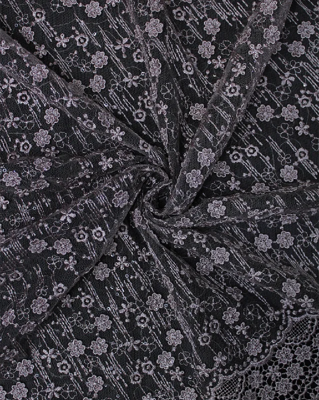 POLYESTER NET SEQUINES EMBROIDERY FABRIC