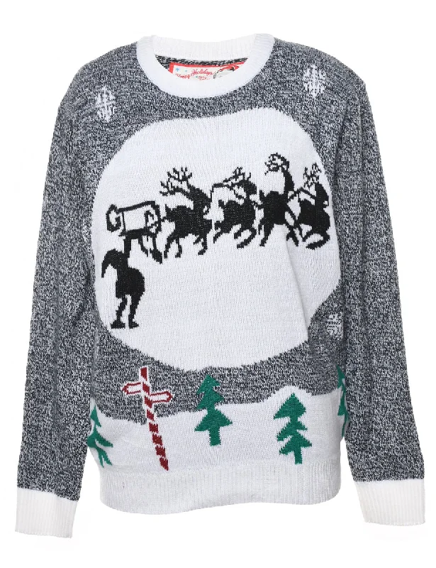 Reindeer Christmas Jumper - L