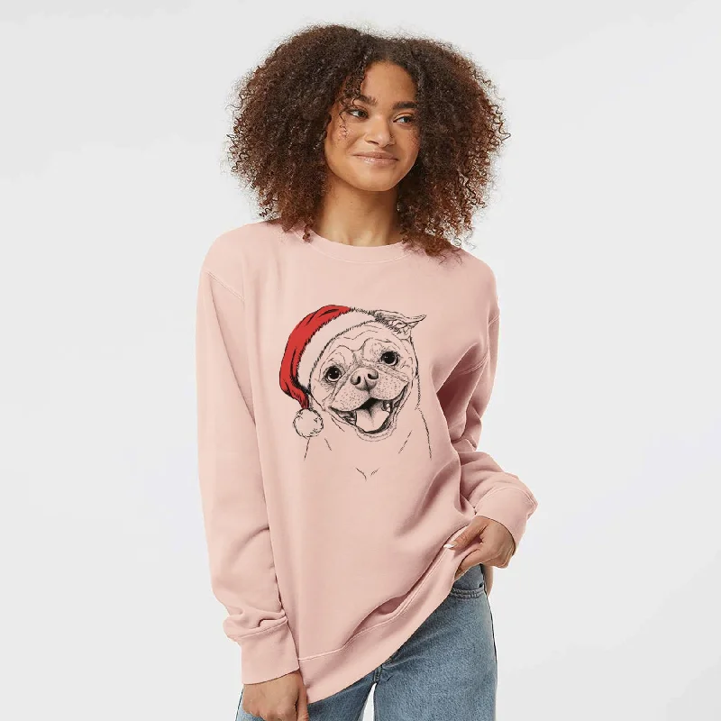 Santa Riley the Chug - Unisex Pigment Dyed Crew Sweatshirt