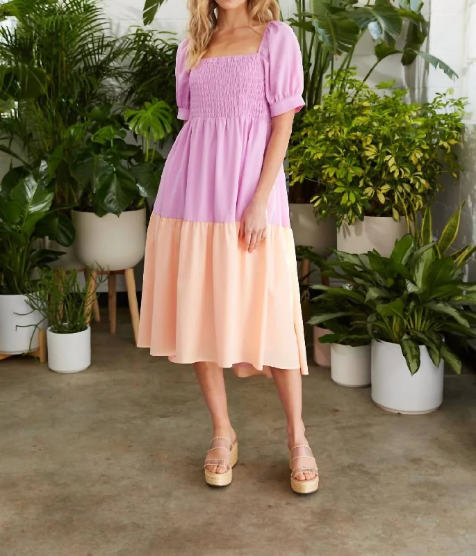 Wilder Dress In Orchid/lychee