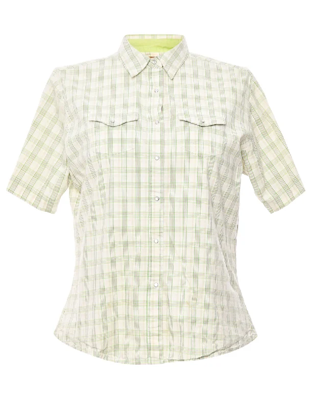 Checked Light Green Shirt - L