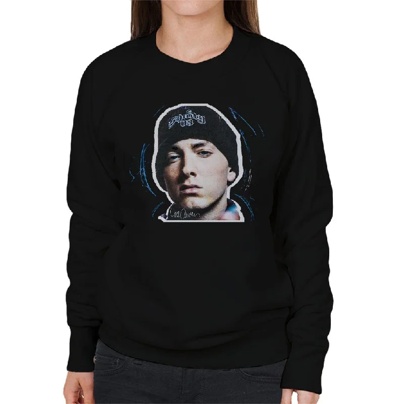 Sidney Maurer Original Portrait Of Eminem Shady Hat Women's Sweatshirt