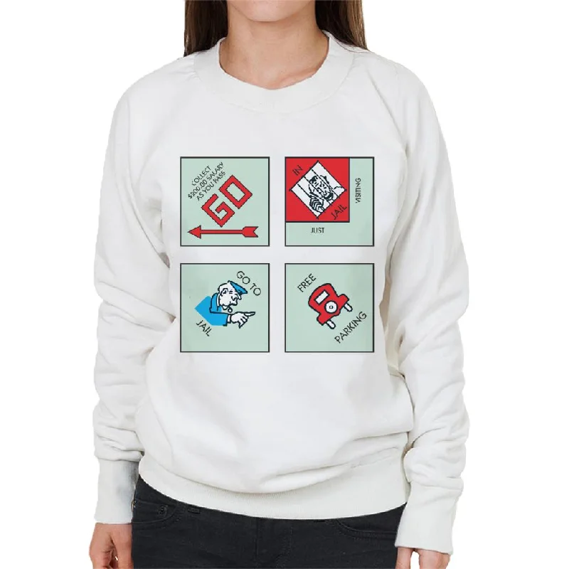 Monopoly Classic Corner Tiles Women's Sweatshirt