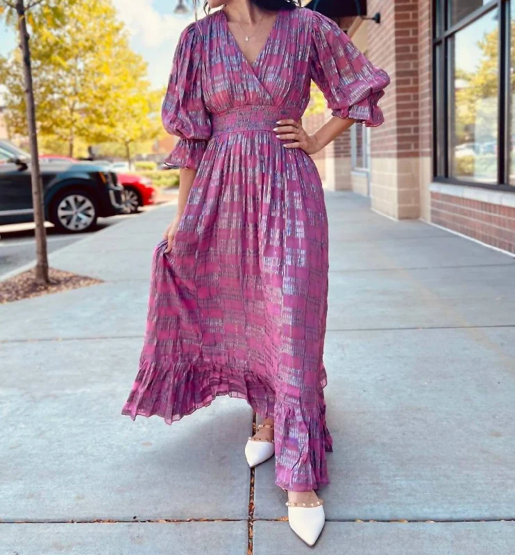 Maddie Dress In Pink Multi